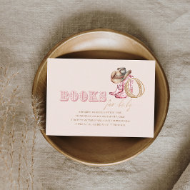 Tarjeta De Recepción  Cowgirl  Book for Baby Girl Shower 