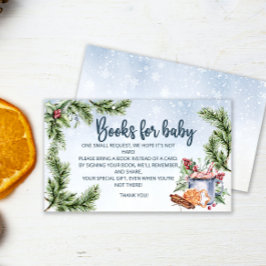 Tarjeta De Recepción Cozy Winter Hot Cocoa Libros de nieve para bebé