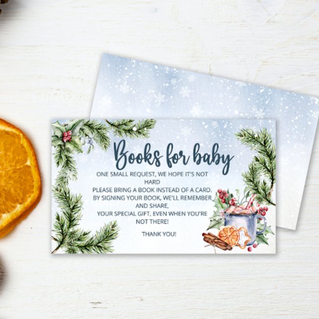 Tarjeta De Recepción Cozy Winter Hot Cocoa Libros de nieve para bebé (Subido por el creador)