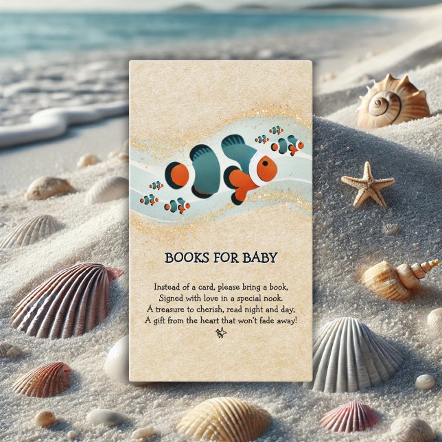 Tarjeta De Recepción Craft Purpurina Clown Fish Nemo Baby Shower (Subido por el creador)