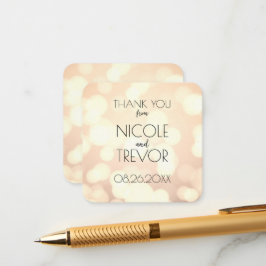 Tarjeta De Recepción Crea el tuyo - Agradecimiento con Bokeh Dorado