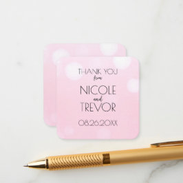 Tarjeta De Recepción Crea el tuyo - Agradecimiento con bokeh rosa claro