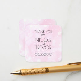 Tarjeta De Recepción Crea el tuyo - Agradecimiento con Bokeh Rosa Claro