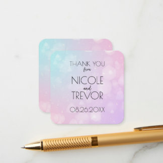 Tarjeta De Recepción Crea el tuyo - Agradecimiento con desenfoque rosa 