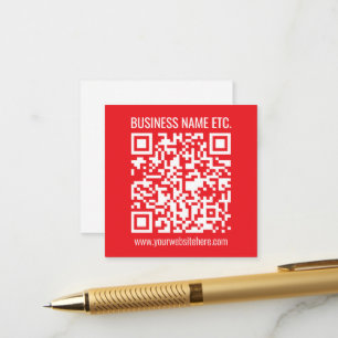 Tarjeta De Recepción Crea instantáneamente tu propio código QR Rojo e
