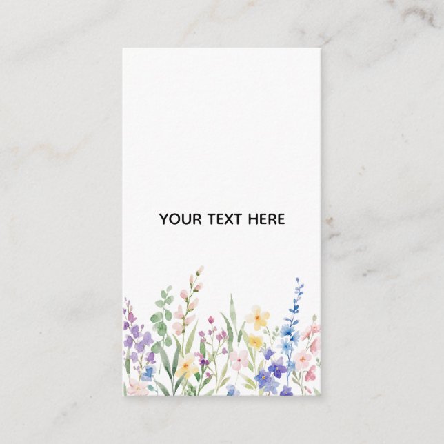 Tarjeta De Recepción Crea Tu Propia Floral  (Anverso)