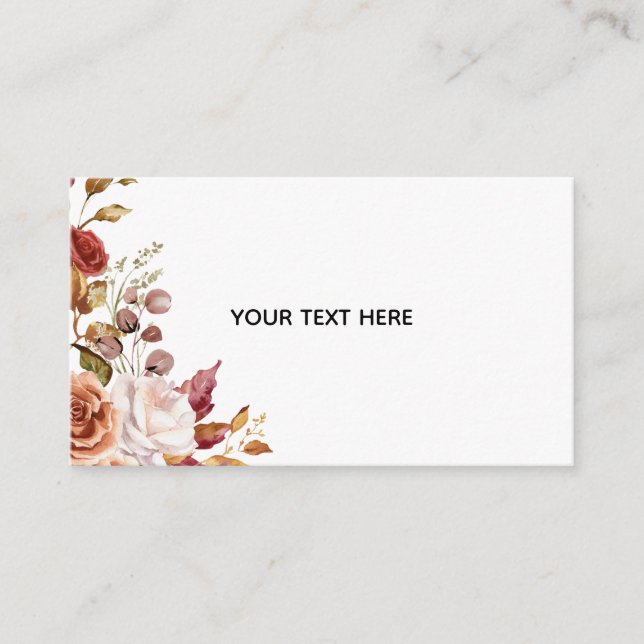 Tarjeta De Recepción Crea Tu Propia Floral (Anverso)