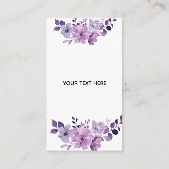 Tarjeta De Recepción Crea Tu Propia Floral (Anverso)