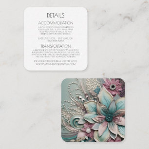 Tarjeta De Recepción Crea tu propia - Flores De Papel Chic De Shabby