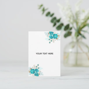 Tarjeta De Recepción Crea Tu Propia Rosa Azul Elegante