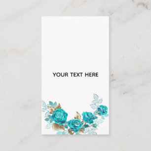 Tarjeta De Recepción Crea Tu Propia Rosa Azul Elegante