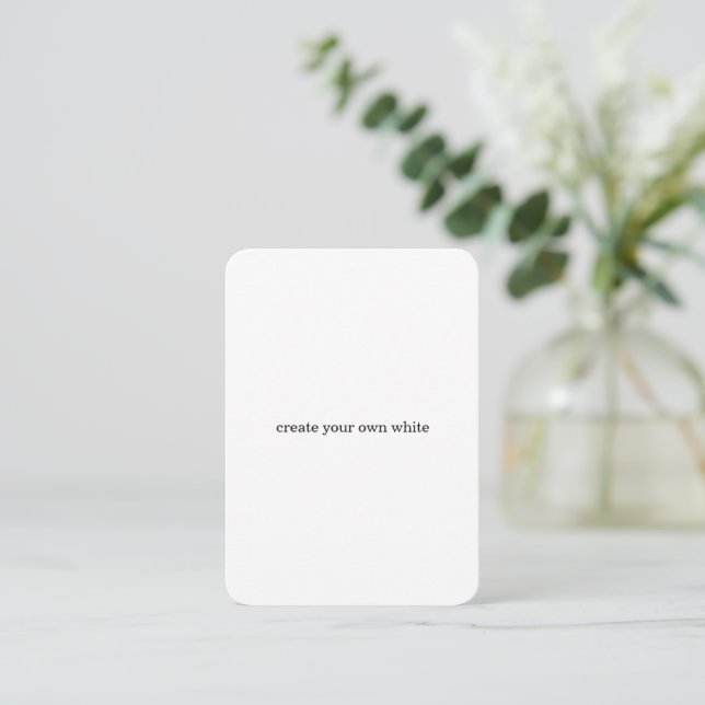 Tarjeta De Recepción crea tu propio blanco  (Anverso de pie)
