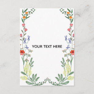 Tarjeta De Recepción Crea tu propio borde floral