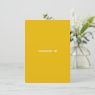 Tarjeta De Recepción Crea tu propio diseño amarillo personalizado