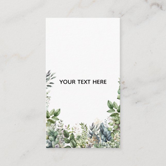 Tarjeta De Recepción Crea tu propio diseño botánico (Anverso)