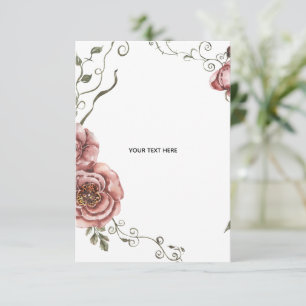 Tarjeta De Recepción Crea tu propio floral