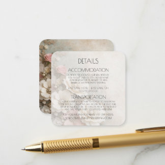 Tarjeta De Recepción Crea tus propias flores de papel de Boda chic Shab