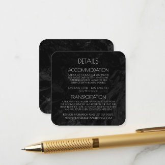 Tarjeta De Recepción Crea tus propios detalles de mármol negro