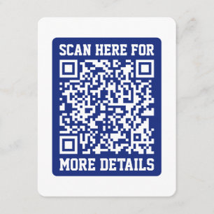 Tarjeta De Recepción Crea un código QR escaneable Azul Marino (editab