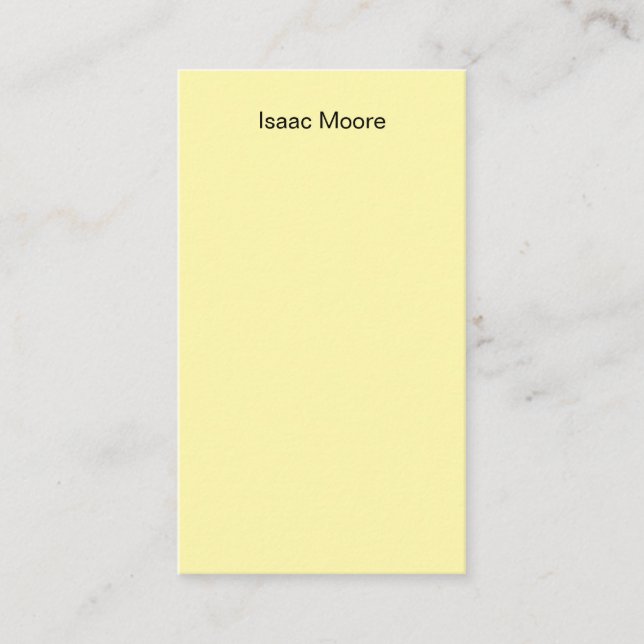 Tarjeta De Recepción Cream Color Plain Elegant Own Name (Anverso)