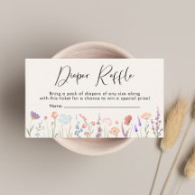 Cream Diaper Raffle Baby Shower