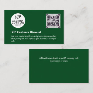 Tarjeta De Recepción Crear códigos QR de paquetes de descuento VIP del