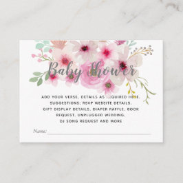 Tarjeta De Recepción Crear inserciones de detalles de eventos propios -