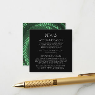 Tarjeta De Recepción Crear su propia espiral metálica verde Personaliza