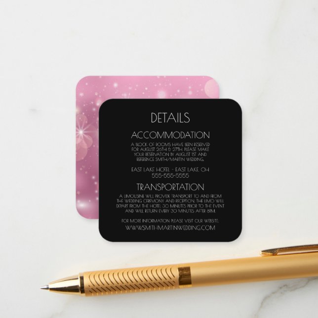 Tarjeta De Recepción Crear sus propias broquetas de texto de Personaliz (Anverso/Reverso In Situ)