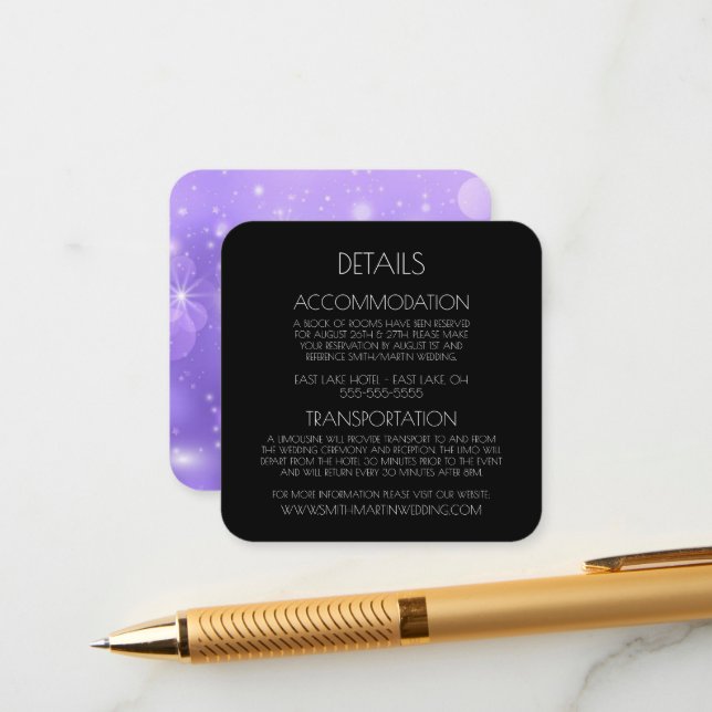 Tarjeta De Recepción Crear sus propias broquetas de texto de Personaliz (Anverso/Reverso In Situ)