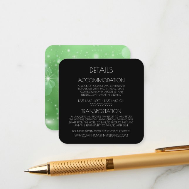 Tarjeta De Recepción Crear sus propias broquetas de texto de Personaliz (Anverso/Reverso In Situ)