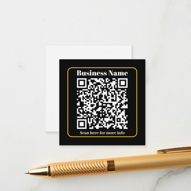 Tarjeta De Recepción Crear un código QR comercial digitalizable instant (Anverso/Reverso In Situ)