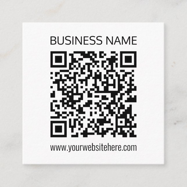 Tarjeta De Recepción Crear un código QR para empresas texto instantáneo (Anverso)