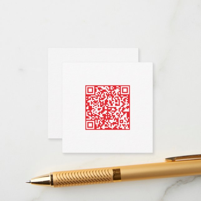 Tarjeta De Recepción Crear un código QR rojo analizable (modificable) (Anverso/Reverso In Situ)
