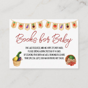 Tarjeta De Recepción Crecer localmente, mercado de granjeros, libros pa