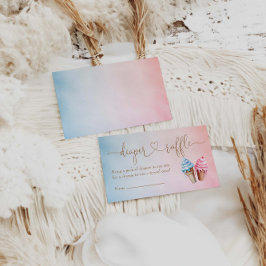 Tarjeta De Recepción Crema de helado género revelación Diaper Raffle