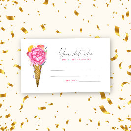 Tarjeta De Recepción Crema de helado surtida - Ideas de noche de cita \