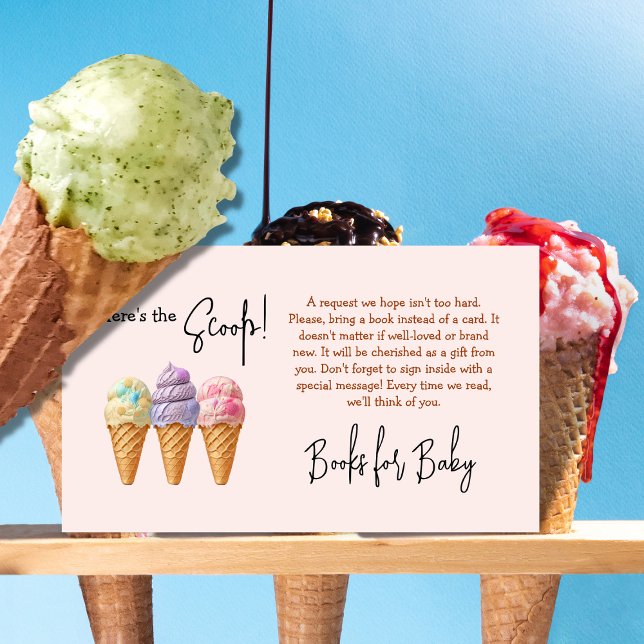 Tarjeta De Recepción Crema de hielo aquí está el juego del libro Scoop  (Subido por el creador)