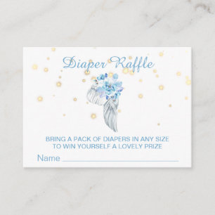 Tarjeta De Recepción *~* Cristales de ala Angel Feathers Boy Diaper Raf
