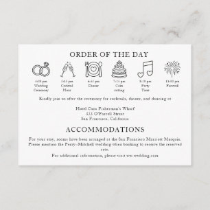 Tarjeta De Recepción Cronología de Boda Moderno Terracota Naranja Quema