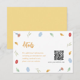 Tarjeta De Recepción Cuadros alegres y coloridos para los detalles flor