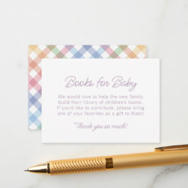 Tarjeta De Recepción Cuadros de arcoíris simples y lindos libros para b