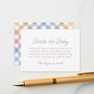 Tarjeta De Recepción Cuadros de arcoíris simples y lindos libros para b
