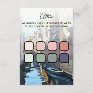 Tarjeta De Recepción Cuadros de Venecia, Boda de Italia