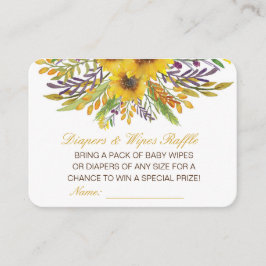 Tarjeta De Recepción Cuadros editables Wipes Raffle Baby Shower Inserto