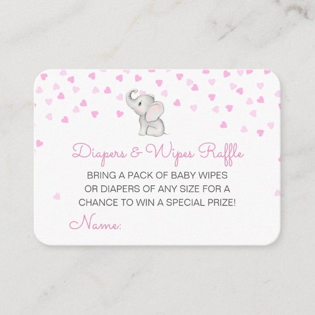 Tarjeta De Recepción Cuadros editables Wipes Raffle Baby Shower Inserto (Anverso)