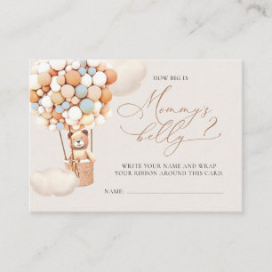 Tarjeta De Recepción Cuán grande es su boleto de Belly - globos de oso 