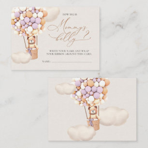 Tarjeta De Recepción Cuán grande es su boleto de Belly - globos de oso 