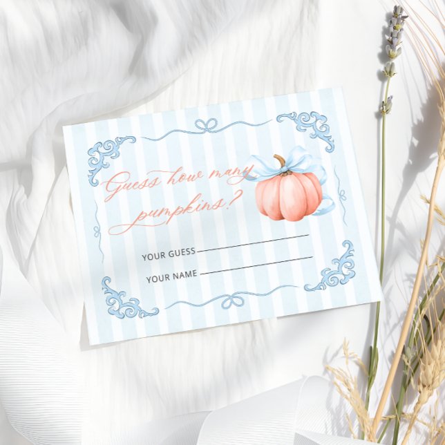 Tarjeta De Recepción Cuántas Calabazas Azucaran Baby Shower (Subido por el creador)