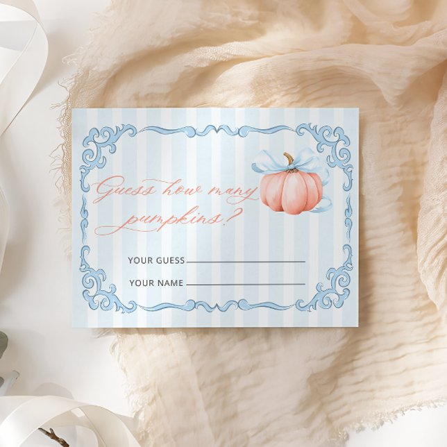 Tarjeta De Recepción Cuántas Calabazas Azucaran Baby Shower (Subido por el creador)